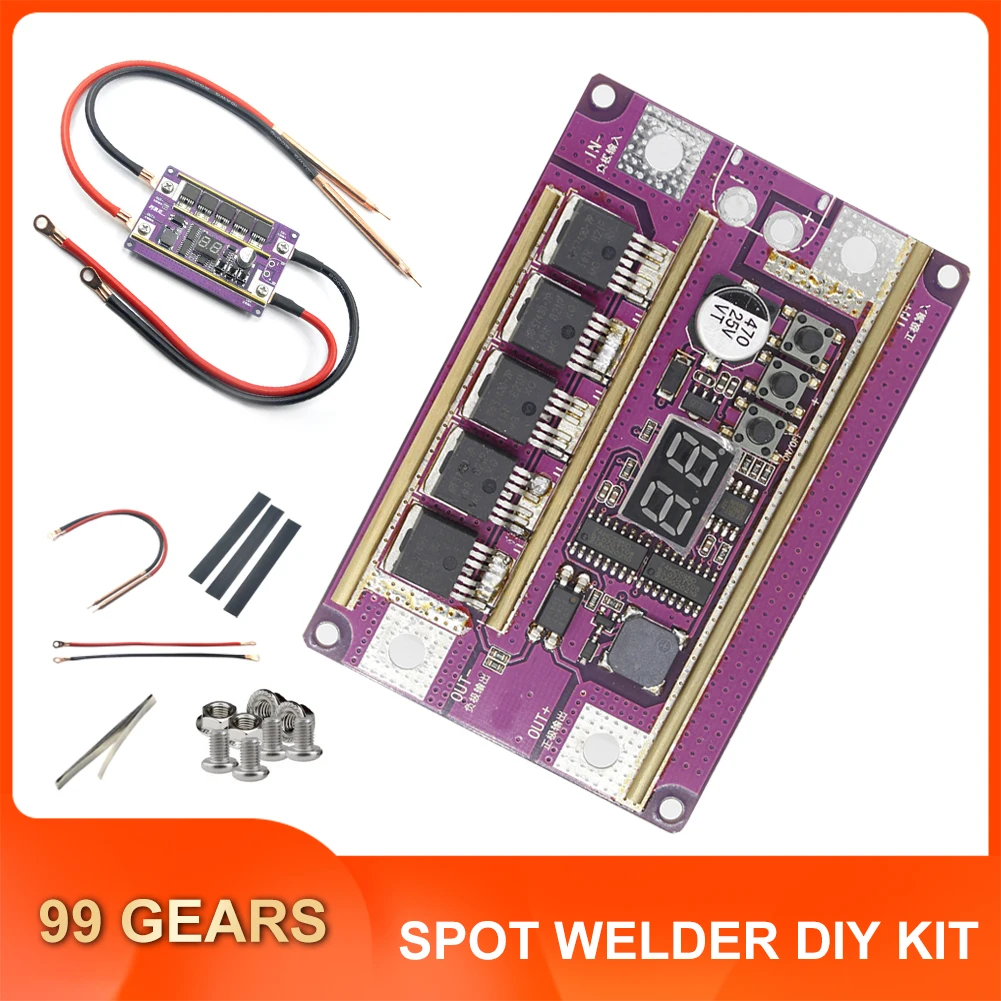 

Spot Welder DIY Kit 99 Gears Power Hardware Tools Spots Welding Machine Control Board For Welding 14650 17490 18650 Battery