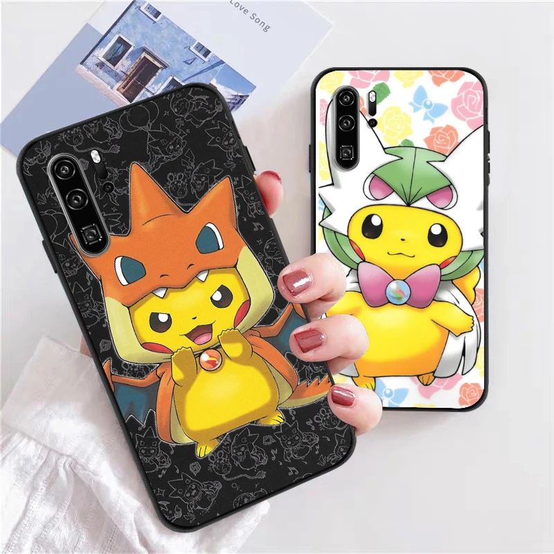 

Pokemon Pikachu Phone Cases For Huawei Honor P30 P40 Pro P30 Pro Honor 8X V9 10i 10X Lite 9A Carcasa Funda Soft TPU Coque