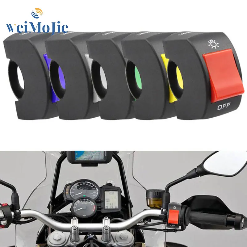 

Motorcycle 22mm ON/OFF Switch Push Button 12V Button Connector Handlebar Switch For ATV Electronic Bike Scooter Motorbike