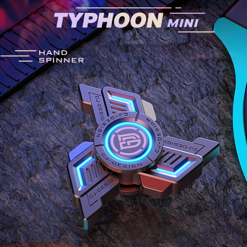 

Typhoon Pattern Luminous Fidget Spinner Multifunctional Metal Alloy Anti Stress Hand Spinner Fingertip Spinning Fidget Toys