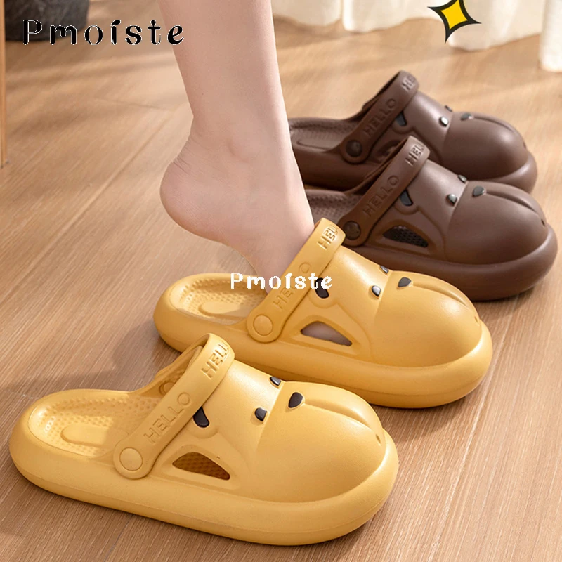 Women's Home Slippers  Cartoon Cute Thick Sole Shoes for Women Summer 2023 EVA Slipper Soft Non-slip Indoor Sandals Lightweight