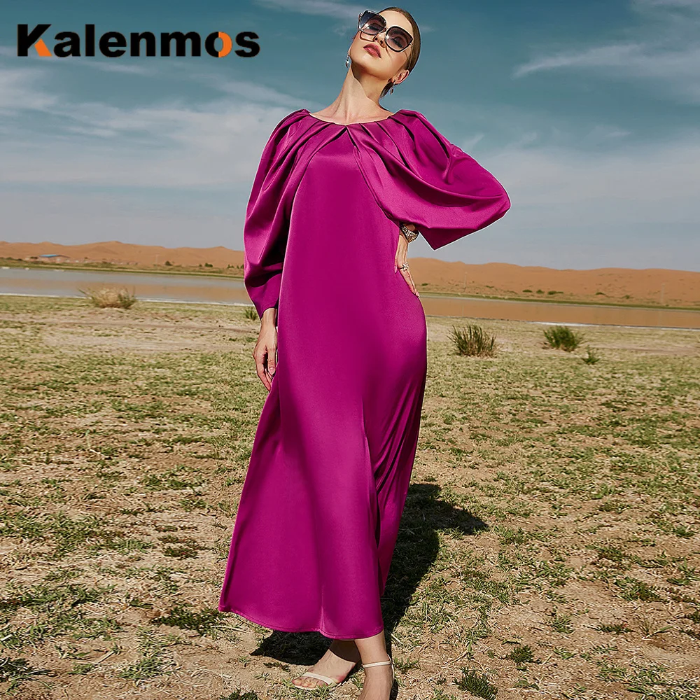 

Рамадан, мусульманское платье, дневное фиолетовое хиджаб Абая, женское платье, мусульманский кафтан, длинное платье, платья, длинные платья