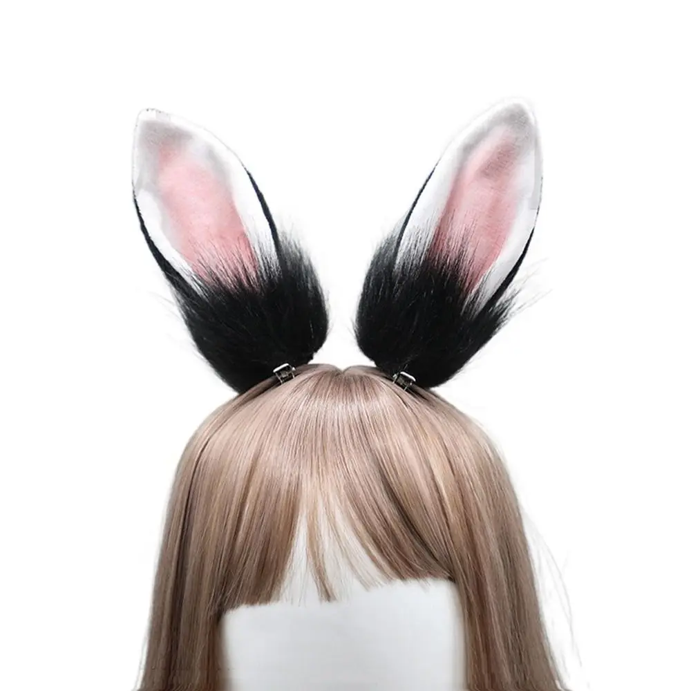 

Korean Cute Animal Rabbit Ear Hairpins Girl Kids Bunny Ear Plush Hair Clips Costume Performance Props Headwear Party Decorations