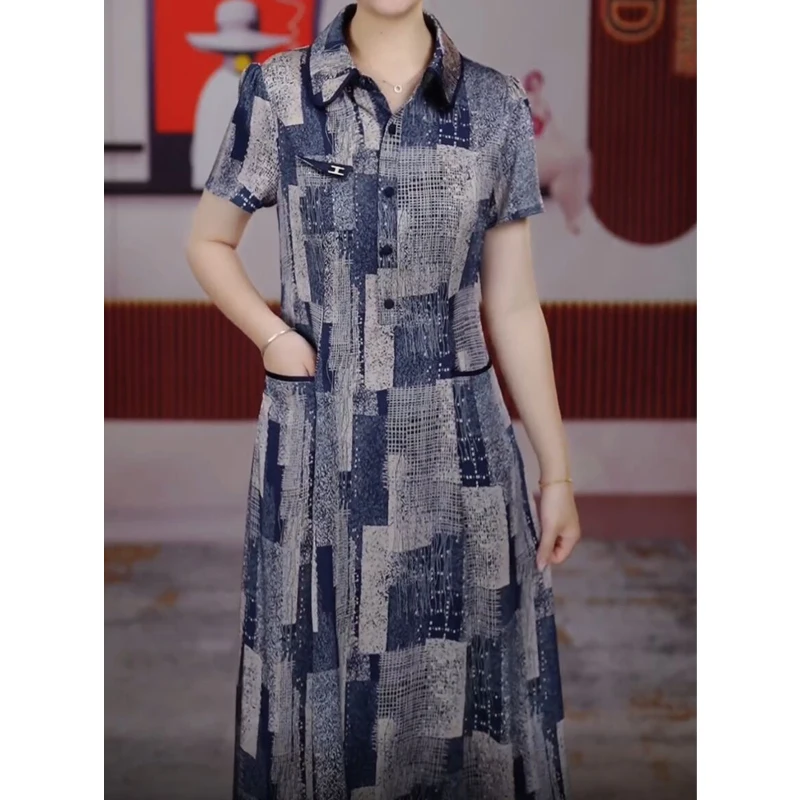 Детское летнее платье с коротким рукавом AYSAN элегантное модное средней длины