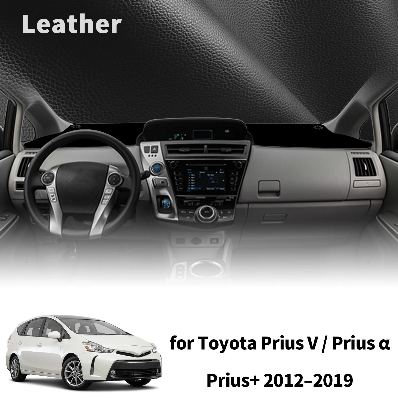 Фото Коврик-накладка на приборную панель для Toyota Prius V Plus Alpha Hybrid 2012-2019, защитный коврик от солнца, аксессуары для приборной панели №1