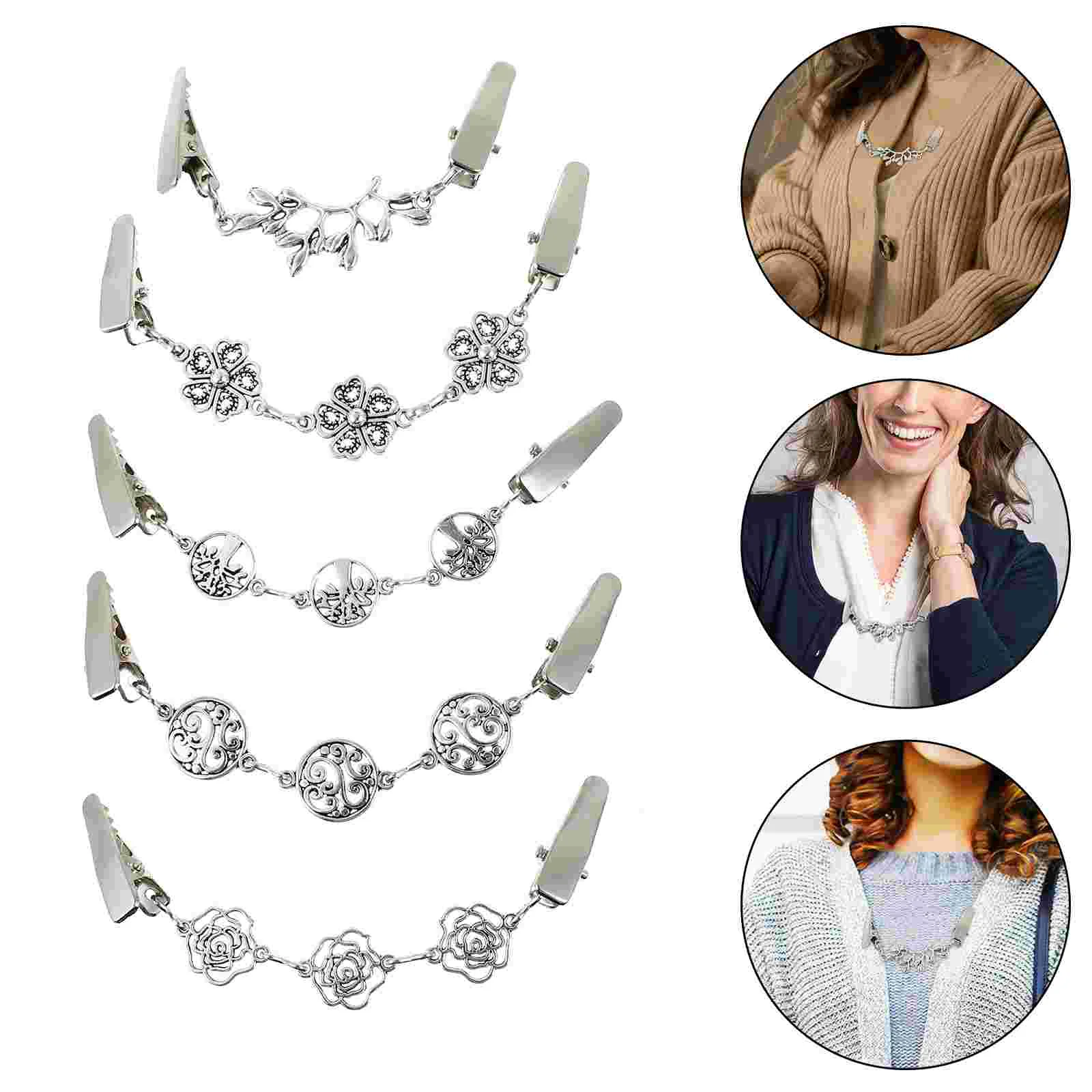 

Clips Sweater Waist Clothing Vintage Brooch Cincher Cinch Dress Cloak Collar Clasp Women Cardigan Girls Swirl Shawl Clip