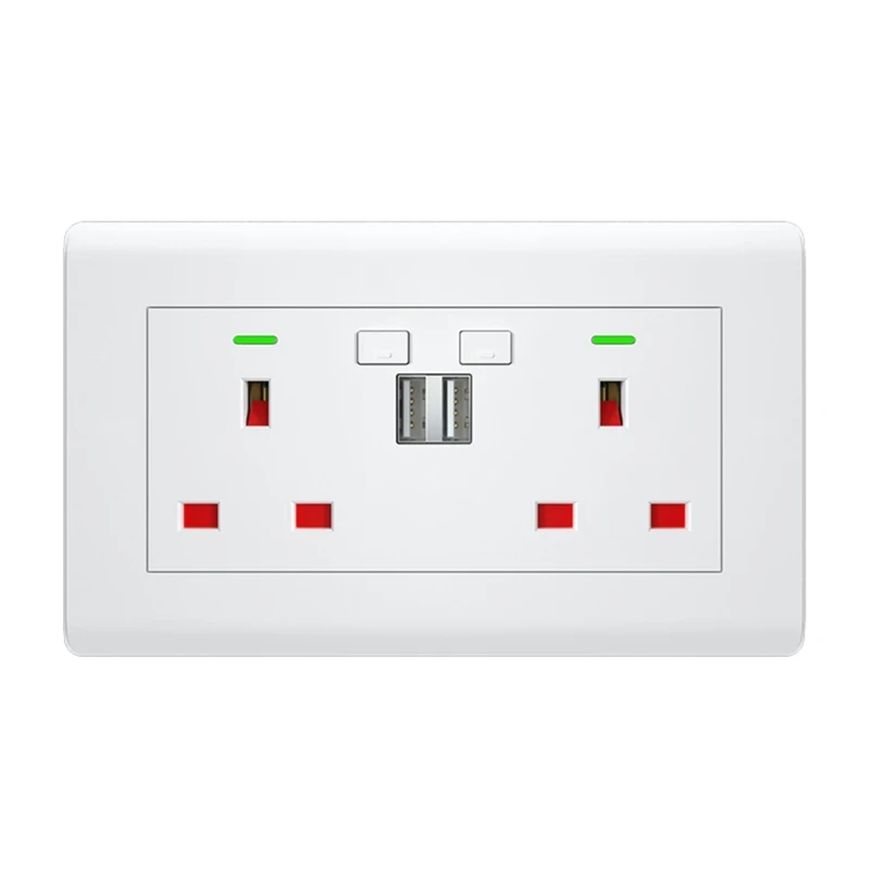 

Power Socket with USB Charger and Wi-Fi Repeater USB 5V/2.1A Smart-- Wall Socket