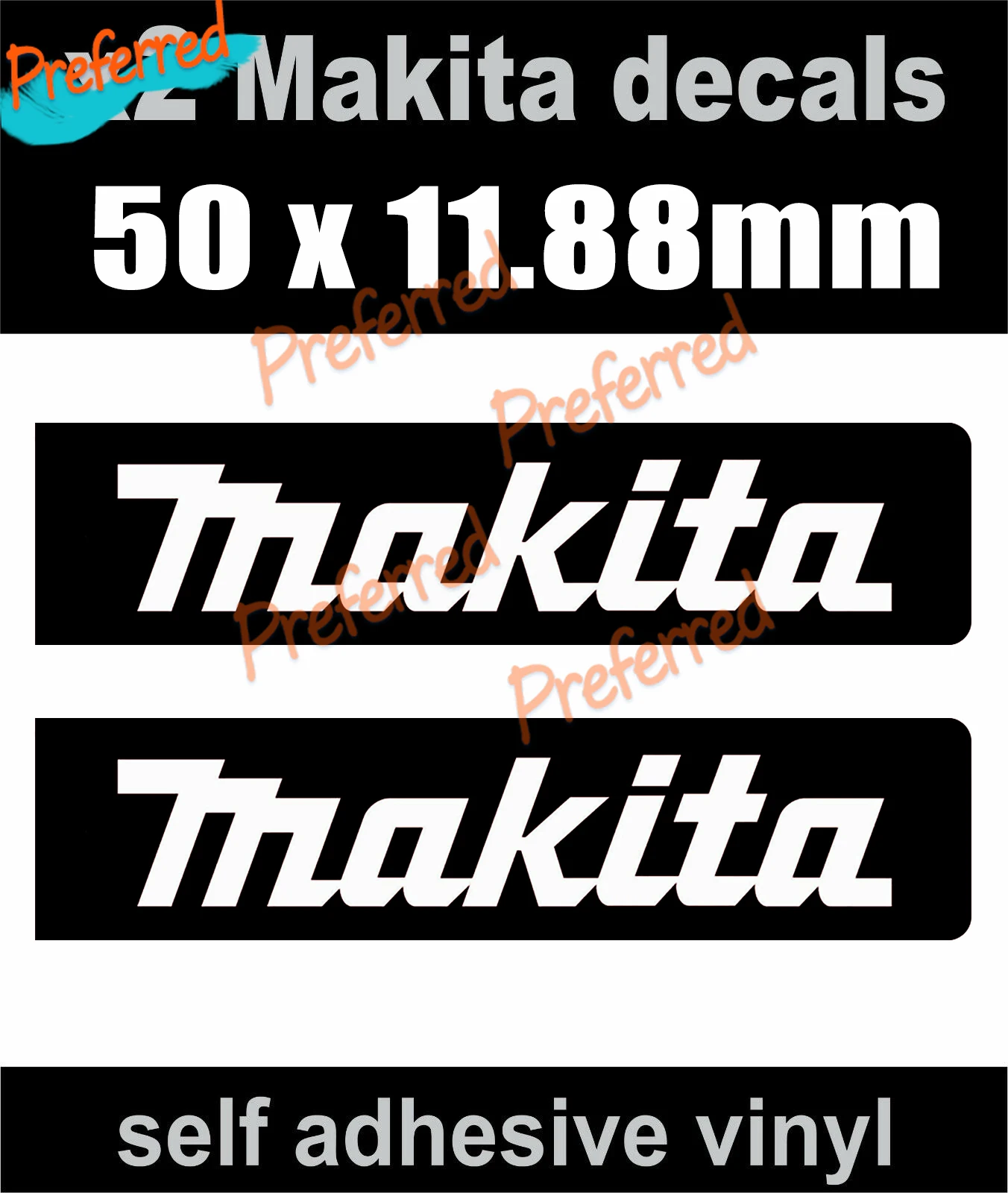

2 Makita Tools Stickers Motorsport Decal for Car Van Mini Bus Truck Workshop Laptop Helmet Trunk Window Bumper