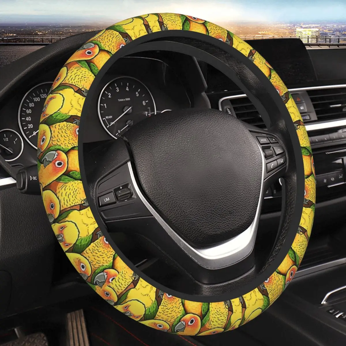 

Jenday ConuresJenday Conures Thickening Car Steering Wheel Cover 38cm Universal Suitable Women Elastic Steering Wheel Cover