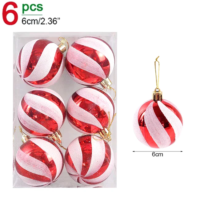 

Набор рождественских шаров 6 см, 6 шт.
