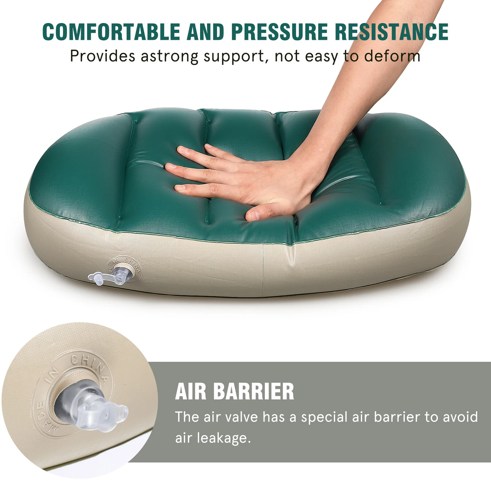 

VORCOOL 2pcs PVC Fishing Chair Seat Pad Fishing Cushion for Fishing Boat (Green) Inflatable