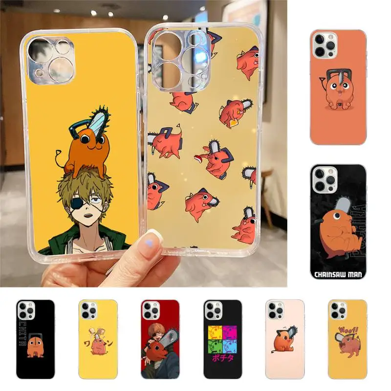 

New Anime Chainsaw Man Pochita Phone Case For Iphone 7 8 Plus X Xr Xs 11 12 13 Se2020 Mini Mobile Iphones 14 Pro Max Case