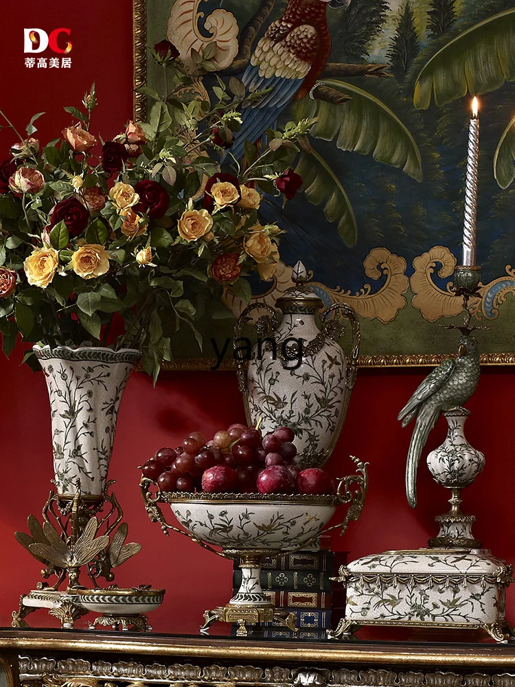 Коробка для салфеток LXL керамическая медная Бытовая фотография роскошное