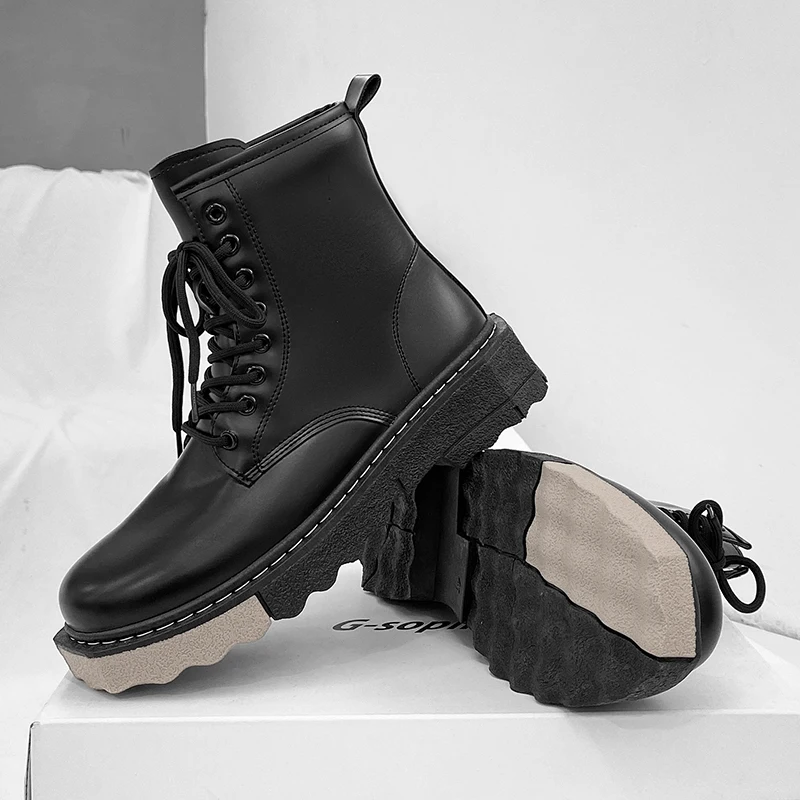 

2022 Women Boot Platform Military Boot Women Mid-calf Boots Winter Wedges Comfy Women Motorcycle Boots Shoes Chaussure Femme