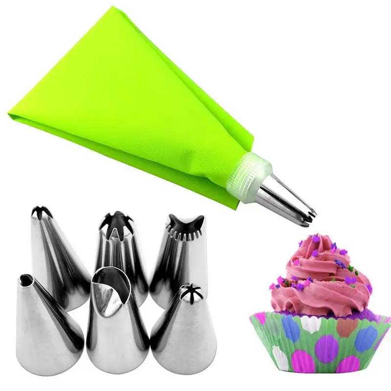 

Stainless Steel Icing Piping Nozzles Cream Pastry Bag Coupler Cupcake Cake Decorating Tools