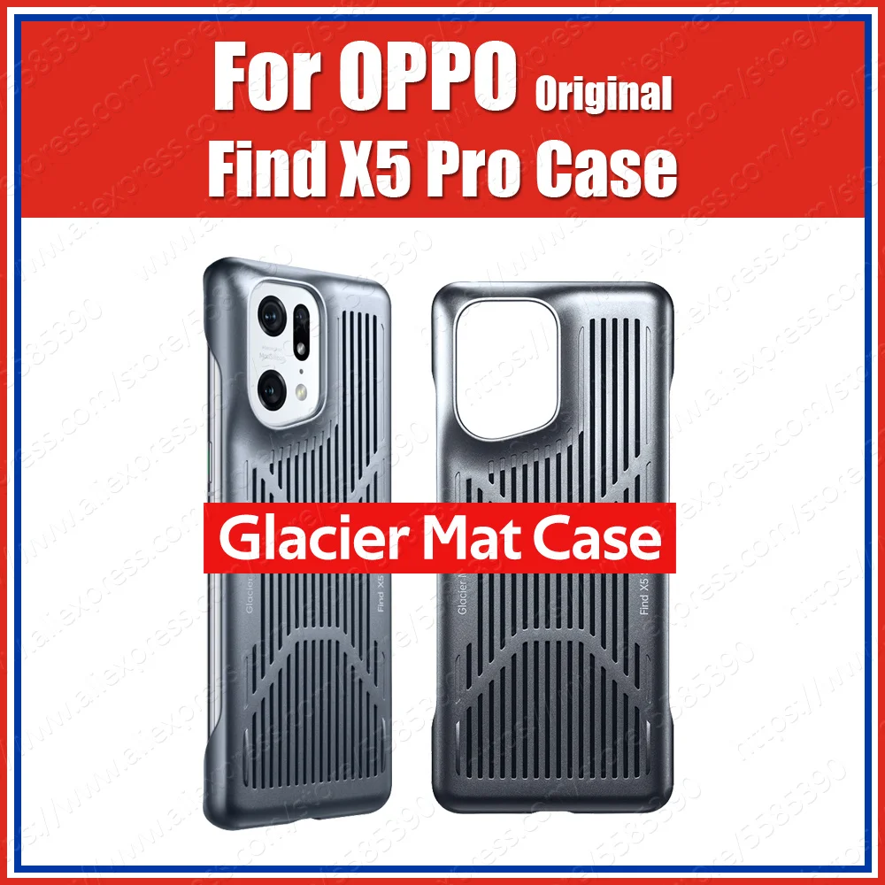Glacier Mat Official OPPO Find X5 Pro Case Gaming Cooler Cover Original Cooling Bumper | Mobile Phone Cases &amp Covers