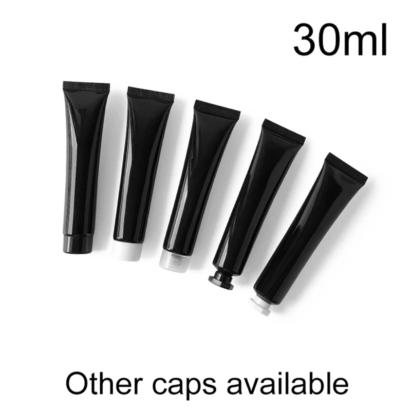 

30ml Black Plastic Refillable Soft Container 30g Make up Concealer Foundation Tube Cosmetics Eye Cream Squeeze Bottle