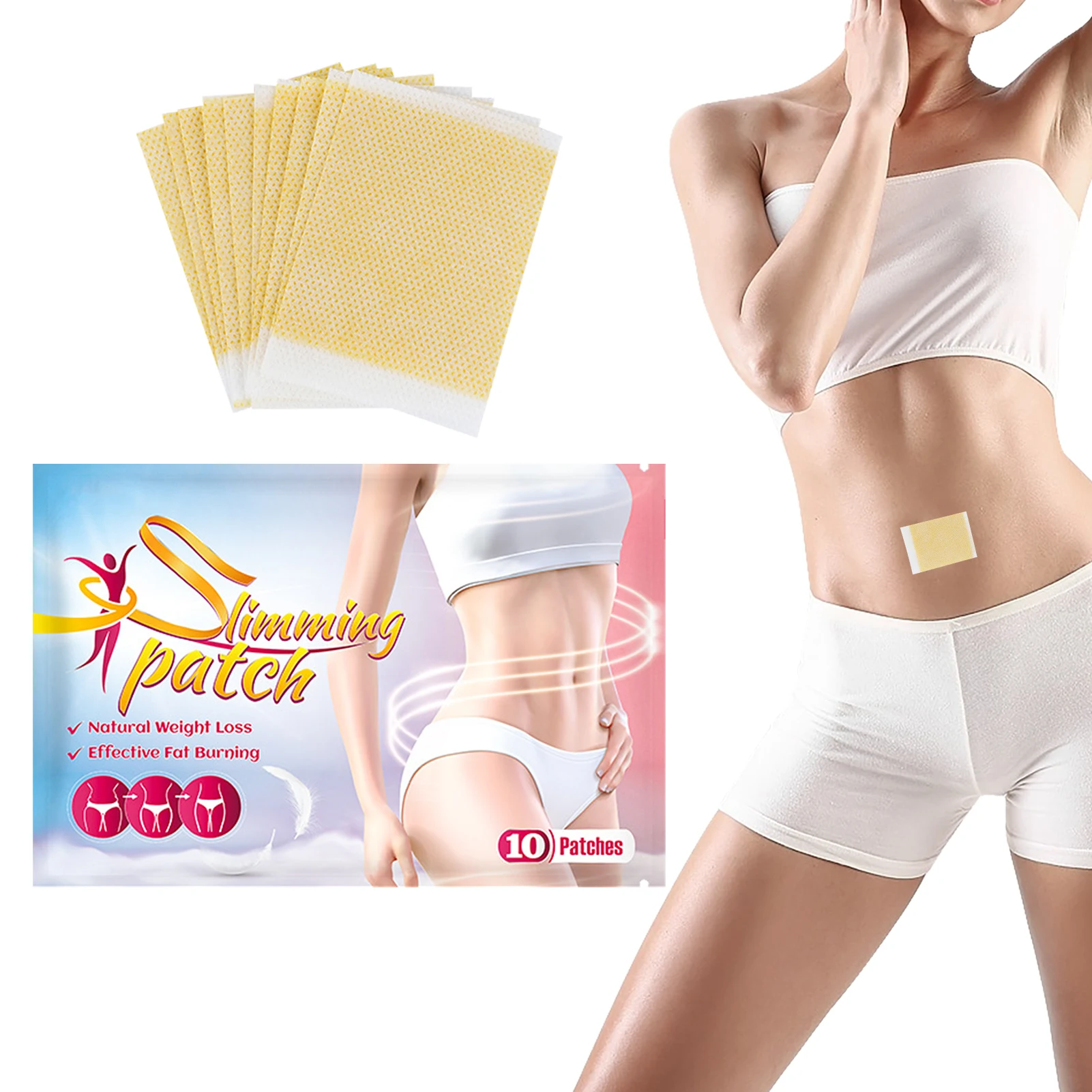 

Herbal Slimming Patch Quick Fat Burner Slim Patch Belly Slim And Remove Excess Fat Shaping Waist Abdomen Buttock Tummy 10-pcs