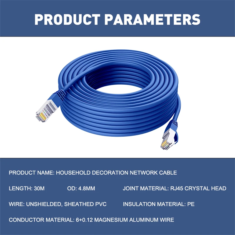 

5m/10m High quality Blue Ethernet Cable High Speed RJ45 CAT5 Internet Cable Lan Network Internet Lead Cord Router Cable Hot