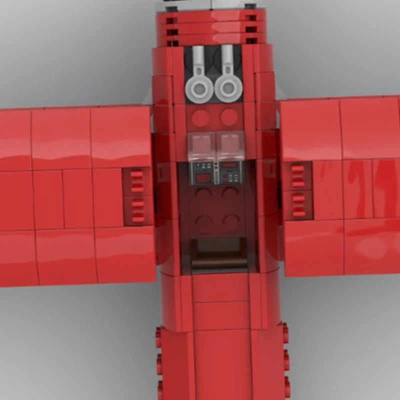 Технические Moc Bricks военная модель аэропорта биплан-истребитель модульные