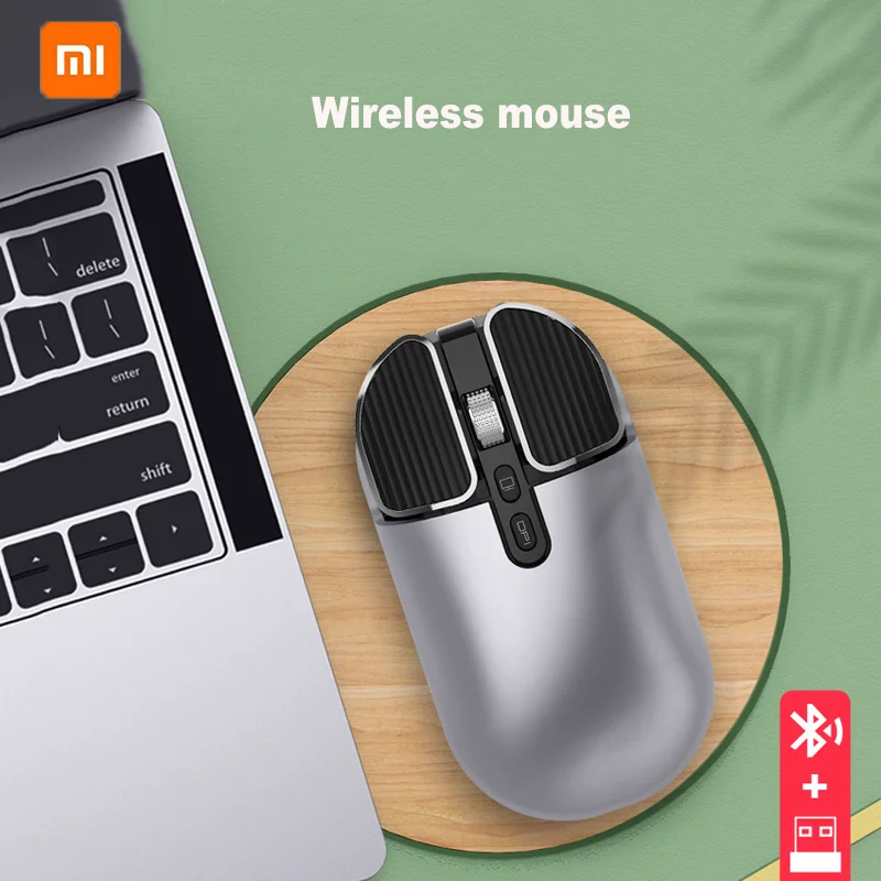 

Беспроводная мышь Xiaomi, перезаряжаемые аксессуары для ноутбука, беспроводная Двухрежимная Бесшумная офисная компьютерная мышь с одним нажатием для возврата