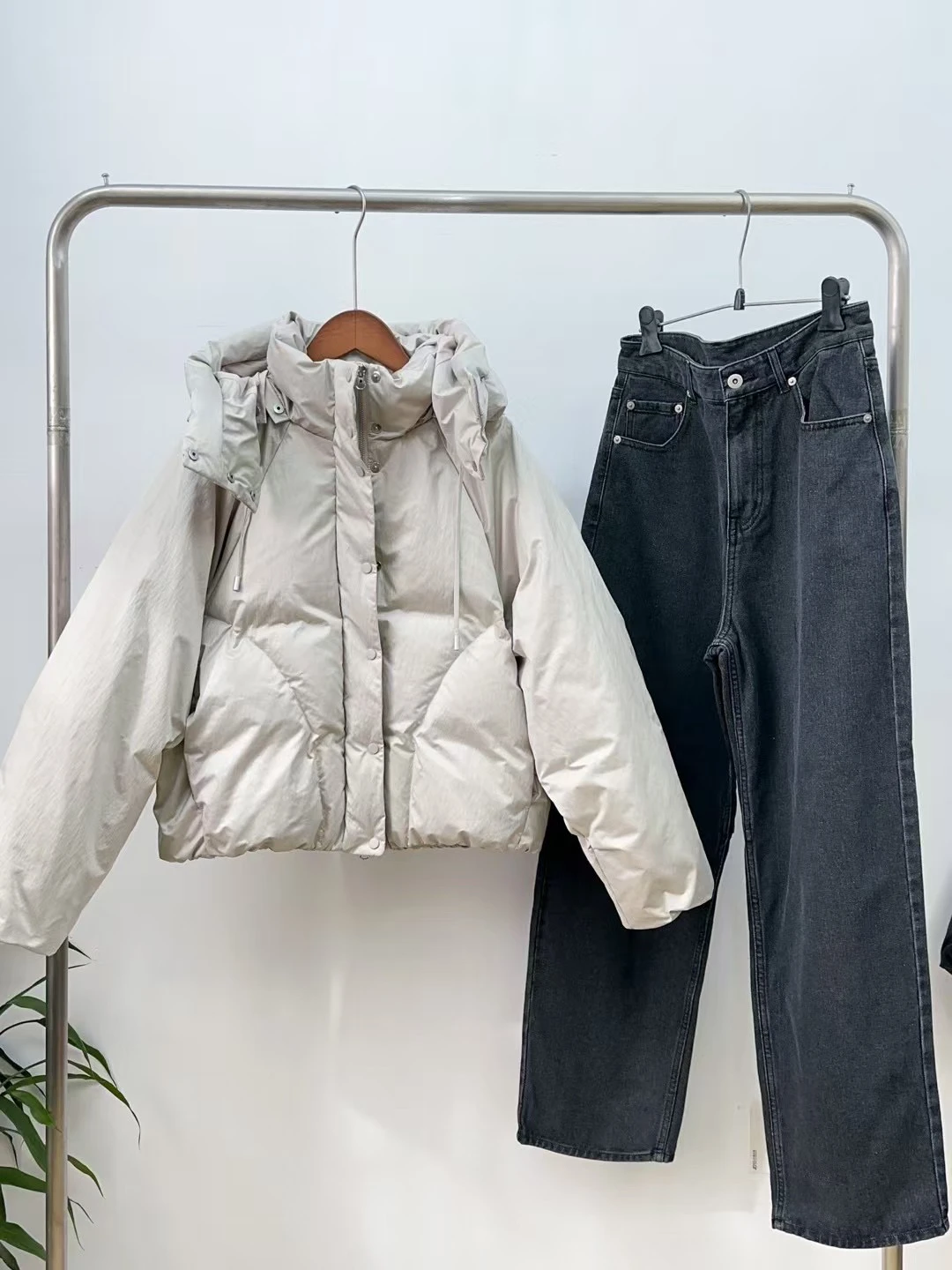 Корейская оригинальная куртка на гусином пуху High Sense женская свободная с