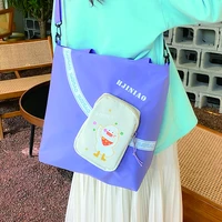 large capacity womens shoulder bag for teenagers girls nylon crossbody bag travel student messenger bag simple ladies handbag