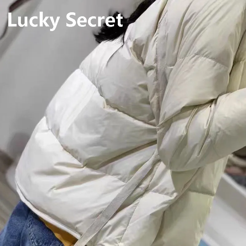 2022 retro art new style slant-lapel light down jacket women winter short baggy bread jacket Women's winter jacket down coats