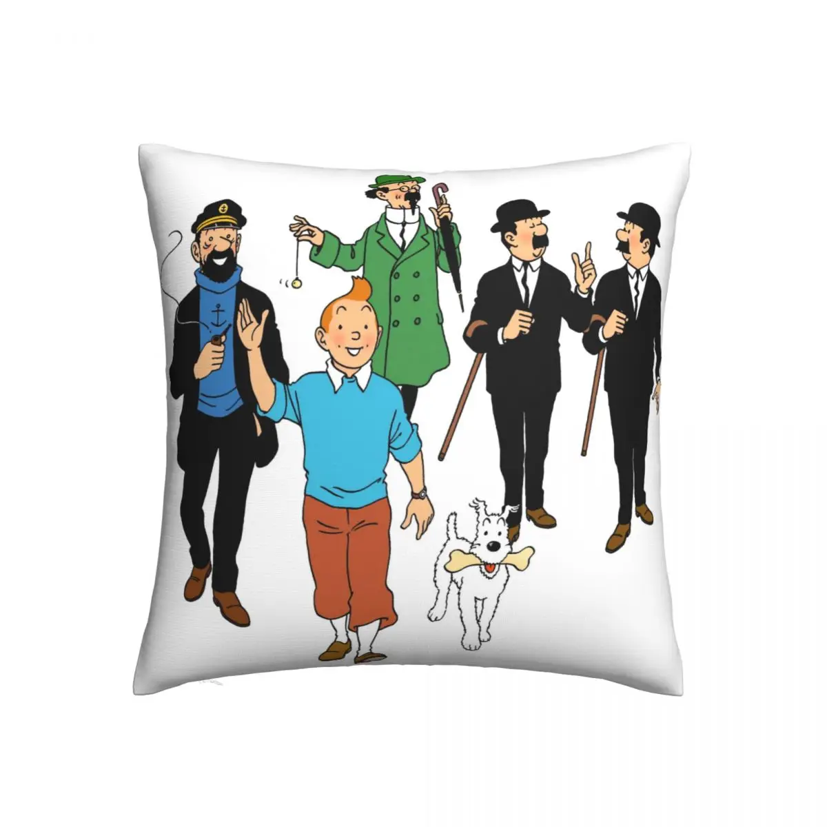 

The Adventures of Tintin Fantasy Comics Decorative Cushion Cover Floral Pillow Case For Car Sofa Pillowcase Two Side 3D Printing