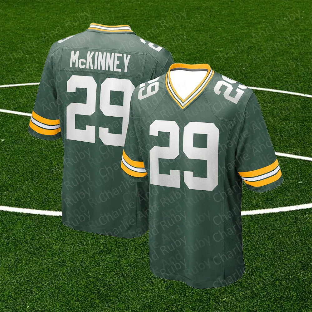 Джерси № 29/80/92 Ксавье Маккинни Дональд Драйвер регги бело-зеленые Бэй Пэкерс