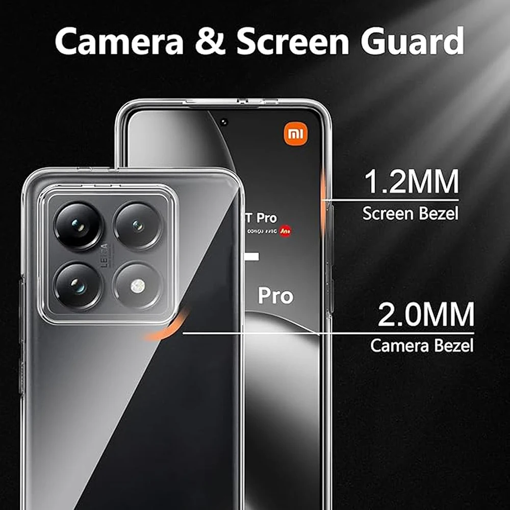 Фото Для Xiaomi 14T 14 13T 13 Pro: Прозрачный силиконовый мягкий чехол, ультратонкая противоударная задняя крышка из ТПУ для Mi 14 13 T TPro №5