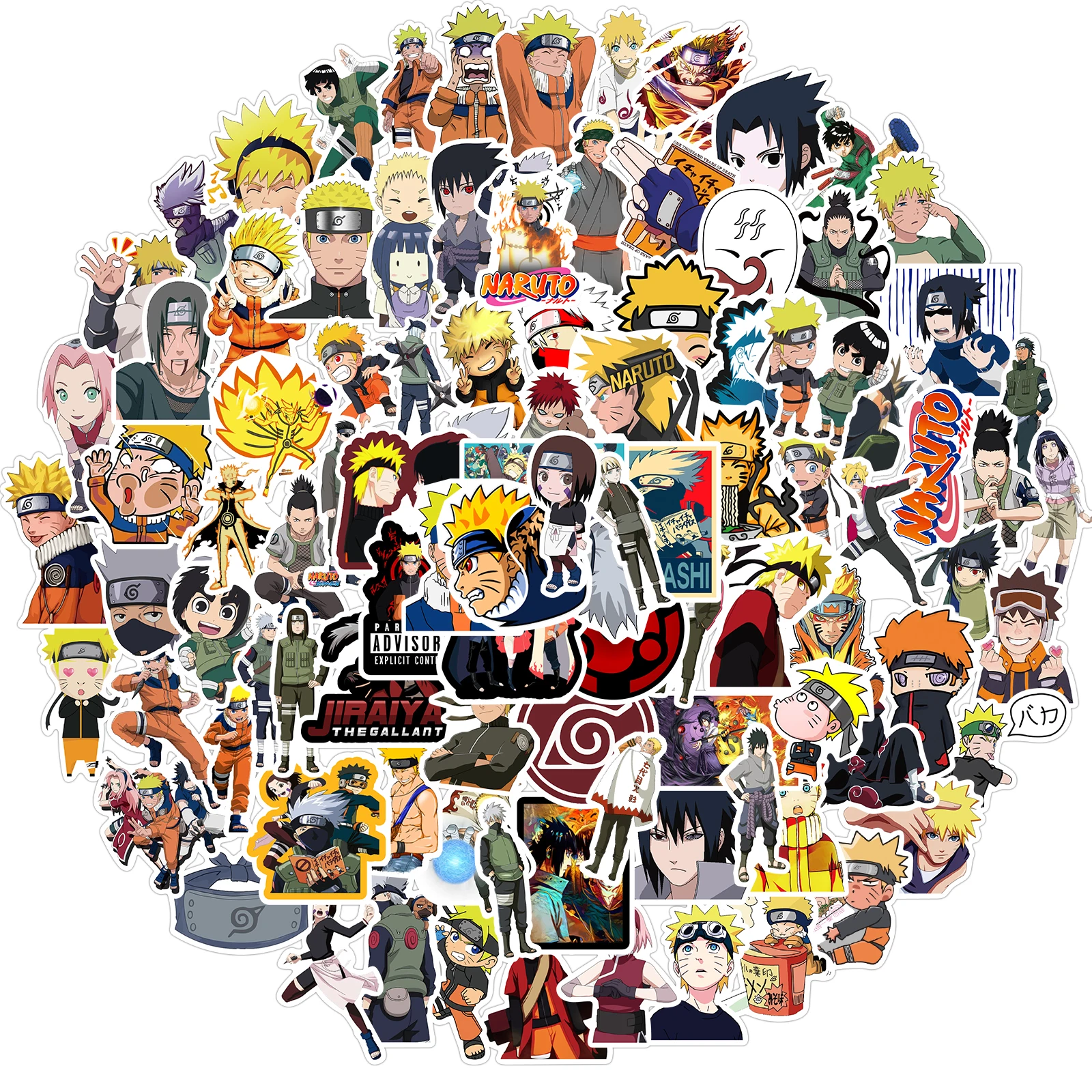 

10/30/50/100pcs Pack Cartoon Naruto Stickers Cool Naruto Waterproof Sticker Luggage Skateboard Guitar Laptop Stikers Kid Toy
