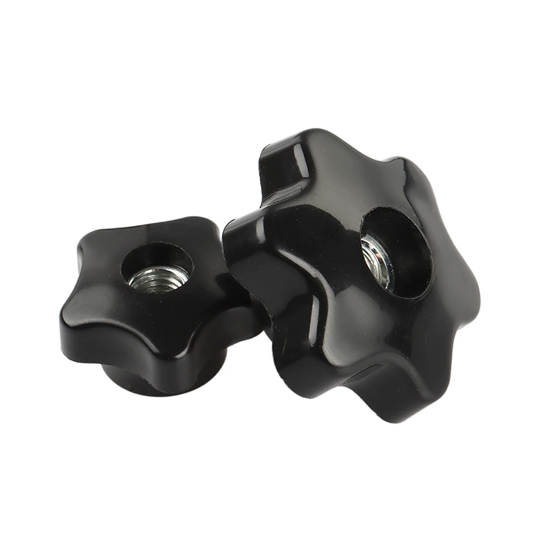

2/5Pcs M6 M8 M10 M12 M14 M16 Plum Bakelite Hand Tighten Nuts Handle Star Mechanical Black Thumb Nut