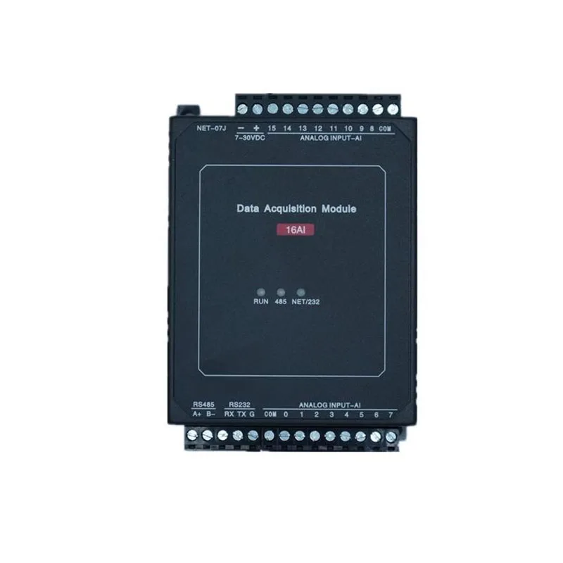 

TCP-507J16AI аналоговый вход 4-20 мА 0-10 В Ethernet RS232 RS485 MODBUS RTU & модуль тср 0.1% точное ADC сбор и передача