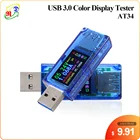Вольтметр RD AT34 AT35, USB 3,0, цветной ЖК-дисплей, амперметр, измеритель напряжения, тока, мультиметр, зарядка аккумулятора, внешний аккумулятор, USB-тестер