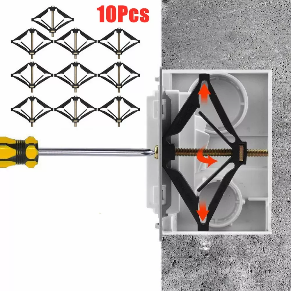 

86mm Cassette Repairer Dark Wall Box Repair Screw Plug Switch Old Socket Boxes Replacement Fixed Repair Box Support Rod