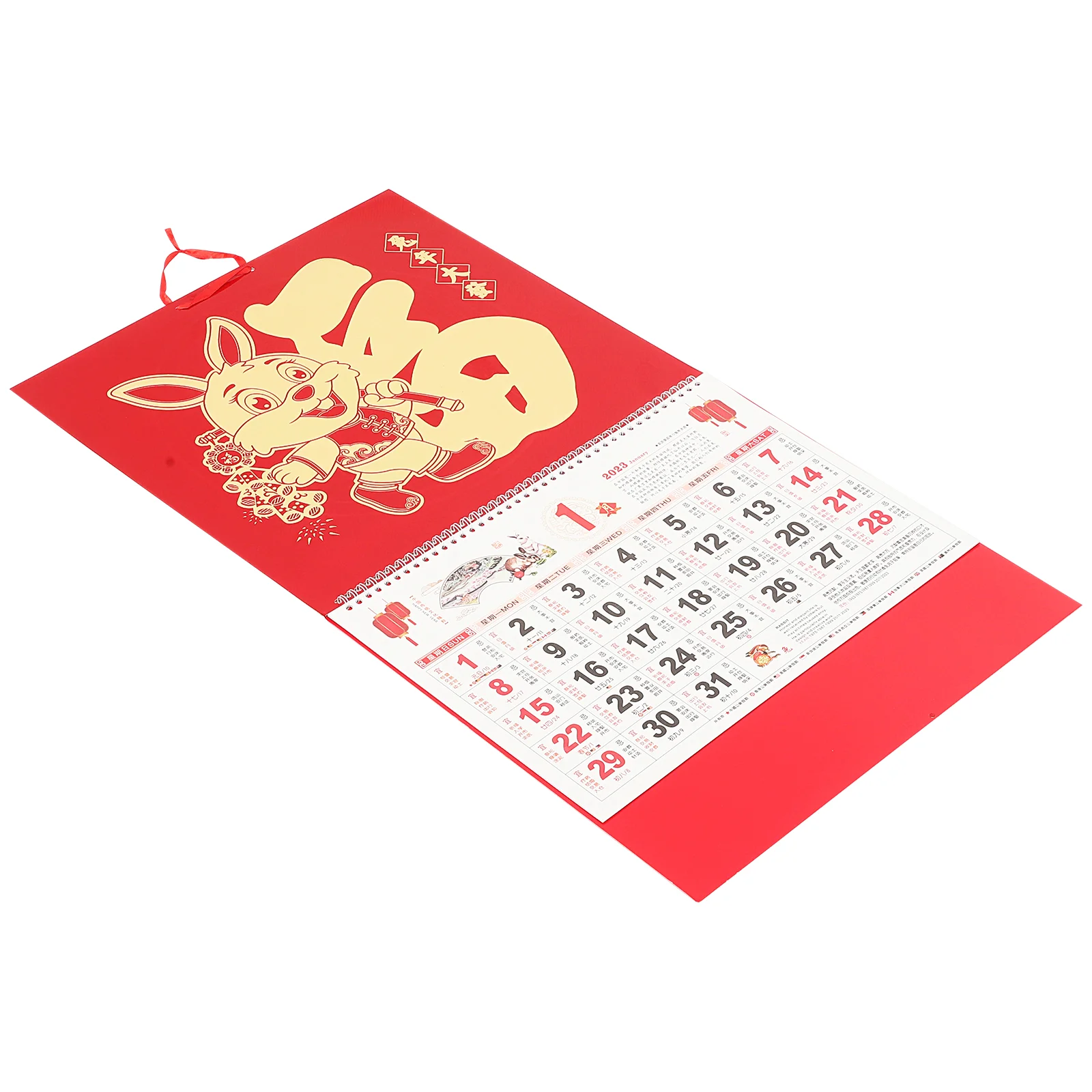 

Calendar Chinese Year Wall New Lunar Hanging Planner Planning Rabbit Theshui Feng Desk Mounted Scroll Monthly Schedule Yearly
