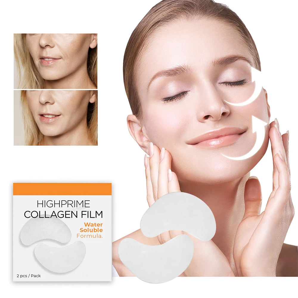 

2Pairs Collagen Water Soluble Eye Mask Fade Fine Lines Eye Bags Dark Circles Anti-aging Moisturizing Firming Skin Eye Patch