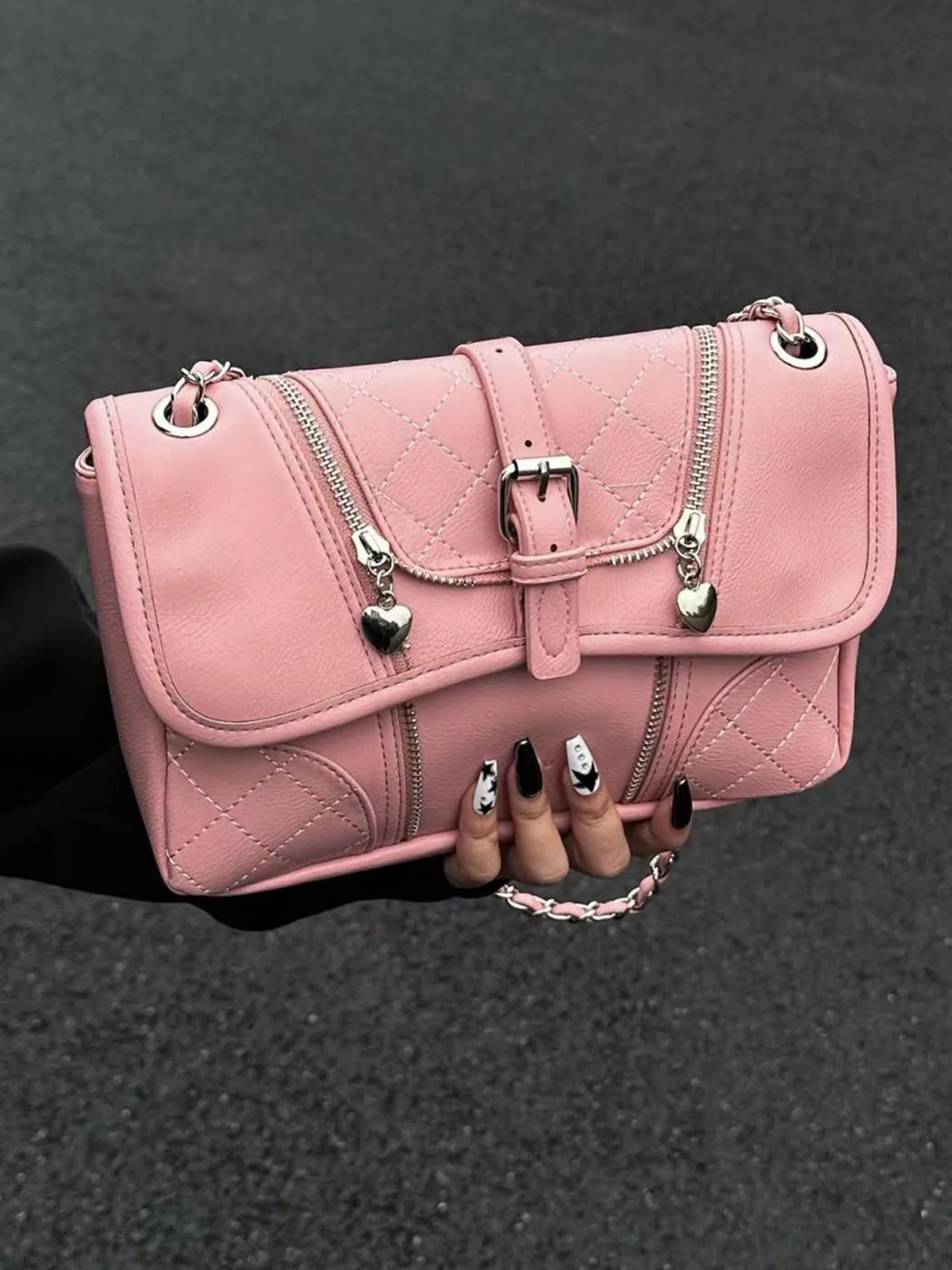 

JIAERDI Милая крутая Женская сумочка Y2k в форме сердца в стиле High Street, однотонная сумка-мессенджер в ромбическую клетку, женская розовая сумка в стиле Харадзюку для подмышек
