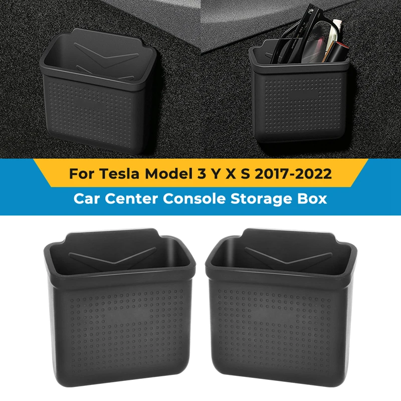 

Hidden Silicone Storage Box Easy Install Bag Mobile Phone Pocket For Tesla Model 3 S X Y 2017-2022 Auto Interior Accessories