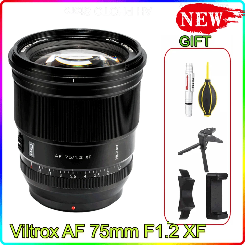 

VILTROX 75 мм F1.2 Fuji X объектив с автофокусировкой, портрет женской фотокамеры Fujifilm XF с креплением, фотосессия