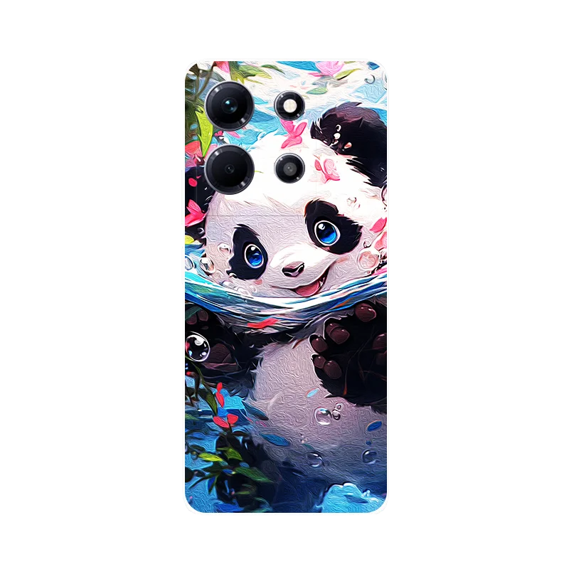 Чехол для Infinix Note 30 VIP X6710 Симпатичный Панда Ударопрочный силиконовый чехол Бампер