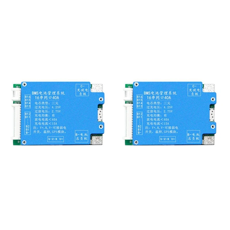 

18650 аккумуляторов Bms 16S 60 в, литий-ионная батарея, зарядный коврик с общим портом и температурной защитой NTC Для электроскутера