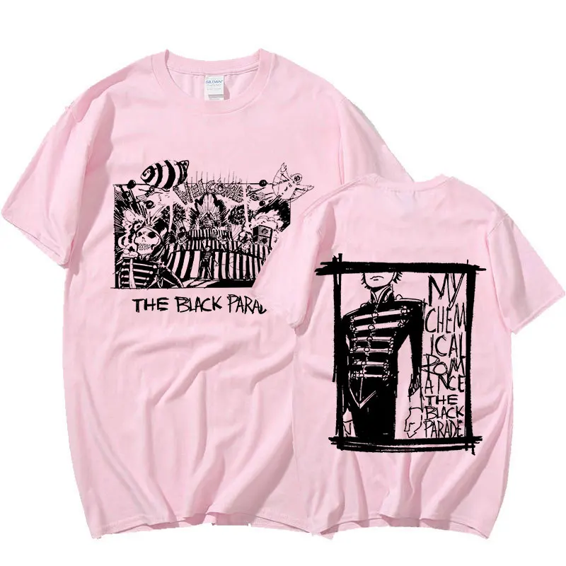 My Chemical Romance Mcr Dead T-Shirt Black Parade Punk Emo Rock Band T Shirts Summer Fashion Tops Oversized Tee Shirt Streetwear