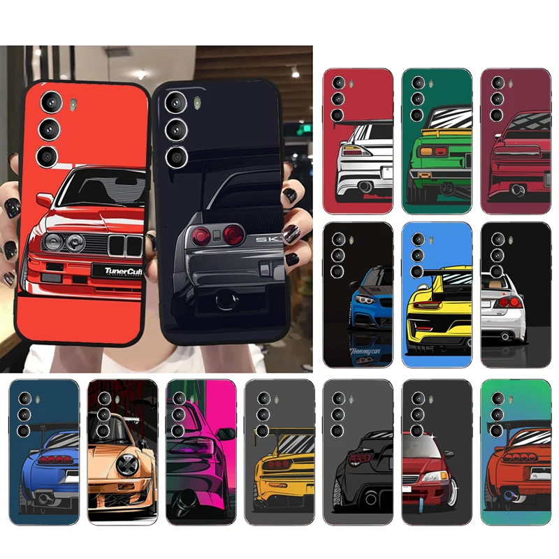 

Japan JDM Sport Car Phone Case for Motorola G72 G13 G32 G53 G51 G71 G31 G41 G22 G60 G52 G200 GStylus G30 G10 G20 G50 G Pure
