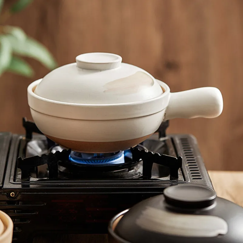 

Кастрюля для супа в японском стиле, кастрюля, кастрюля с ручкой, керамическая кастрюля, устойчивая к высоким температурам, кастрюля для приг...