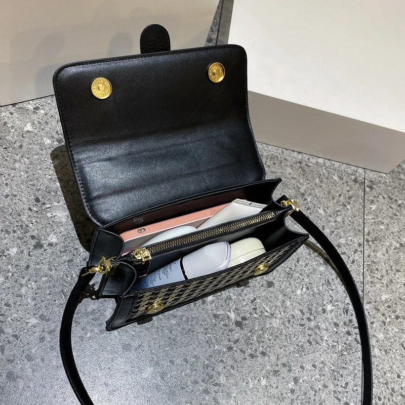 Women's Bag All-match Designer Handbag Purse Women's 2023 New Trendy Lingge Ladies Messenger Bag Fashion Shoulder Bag Sac