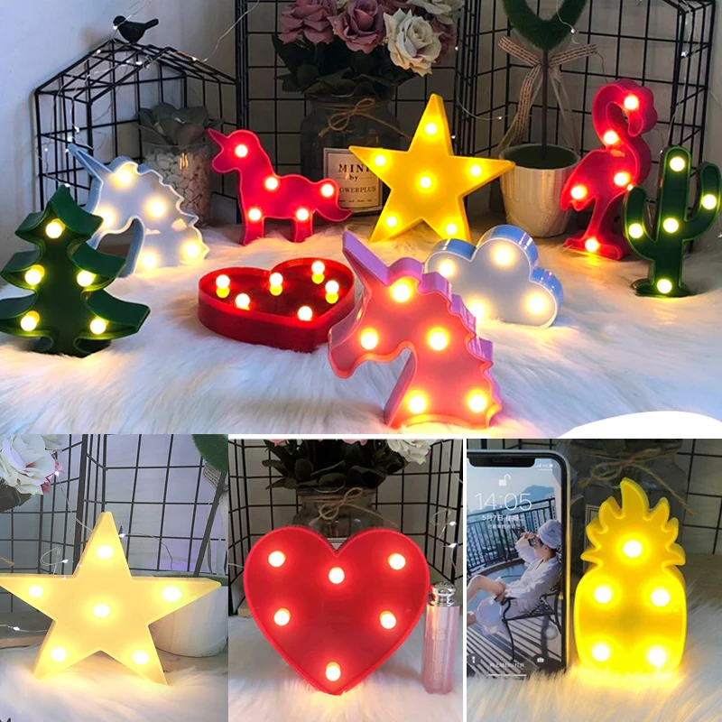 

Lovely Mini Cloud Star Moon LED 3D Light Night Light Kids Gift Toy Baby Children Bedroom Tolilet Lamp Decoration Indoor Lighting