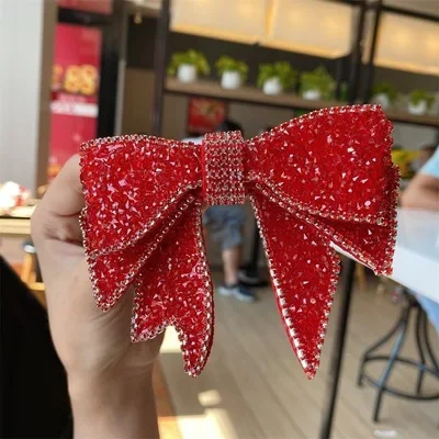 Bows Hair Clips Solid Vintage Cross Crystal Rhinestone Headwear Fashion Metal Claws Hairstyle Barrettes Accessories