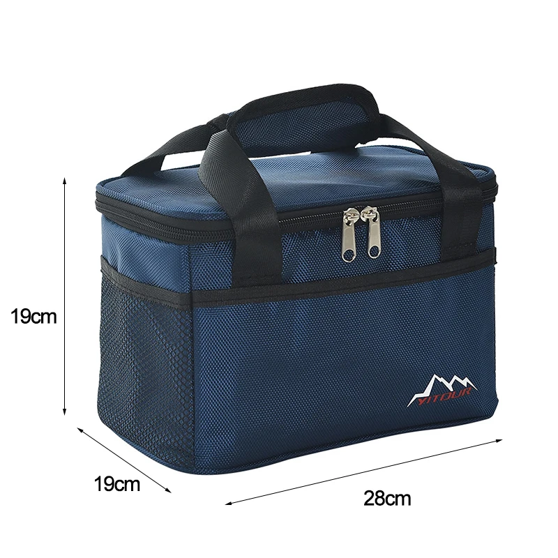 Thicken Fresh Keeping Bento Lunch Bag Portable Waterproof Oxford Cloth Beer Food Picnic Cas Cooler Cooler Ice Pack Storage Boxes images - 6